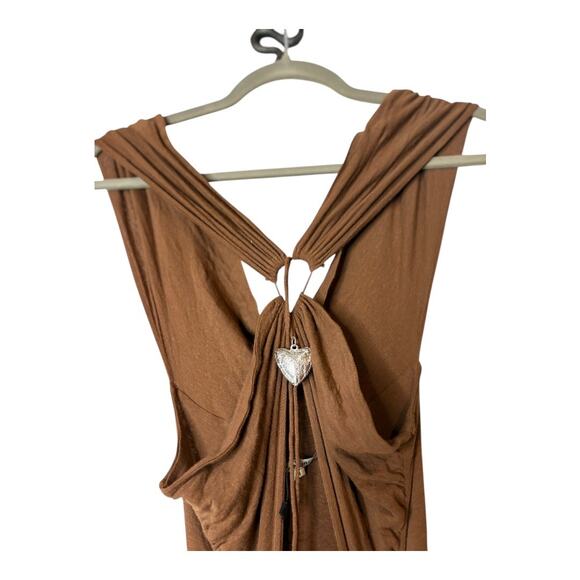 MANURI Eleni Maxi Dress Ruched Cutout Vacation Party Sexy Evening Stretchy M - Picture 6 of 13